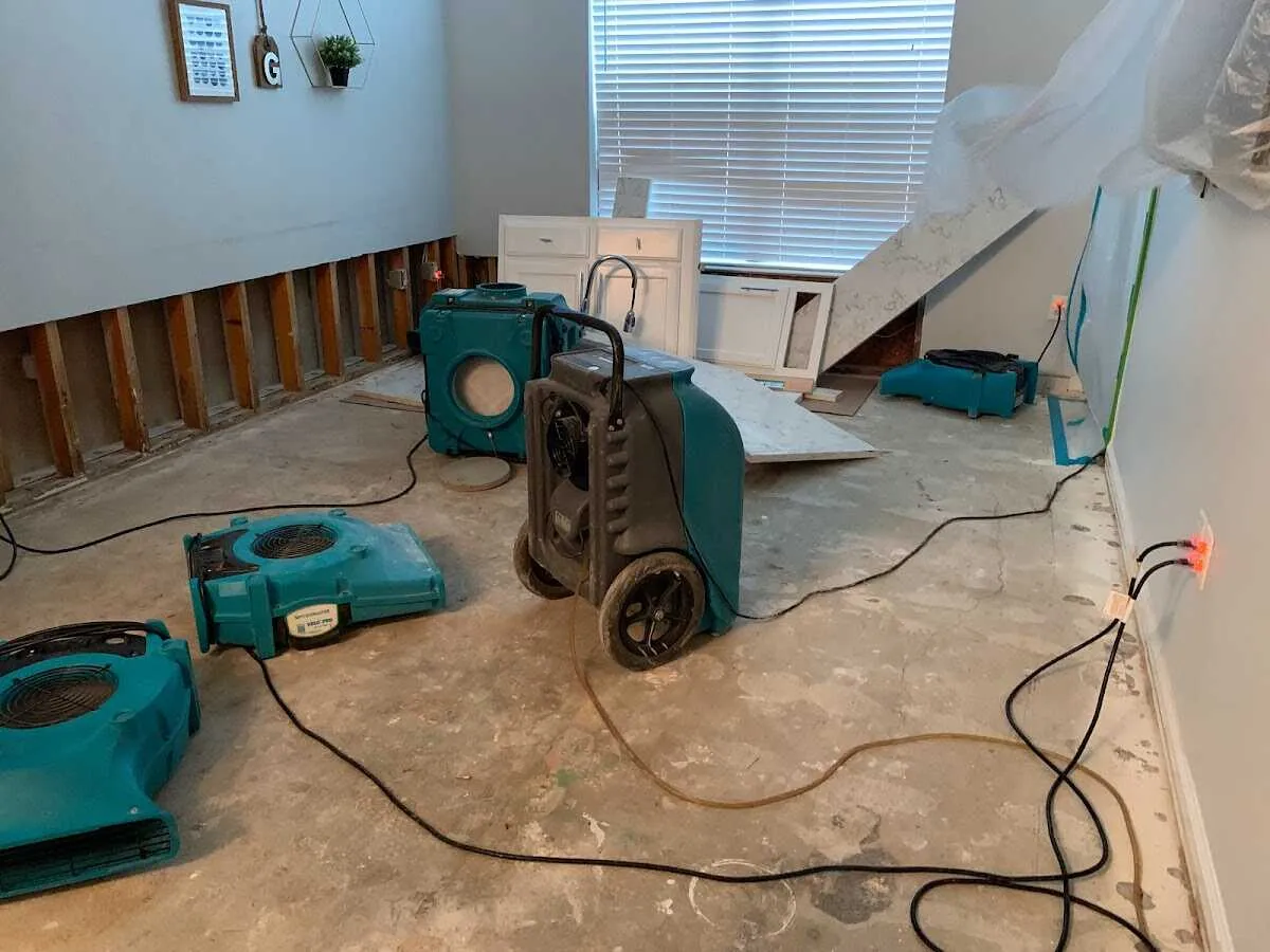 Dehumidifier in flood-cut room for Water Extraction & Removal in Muskogee
